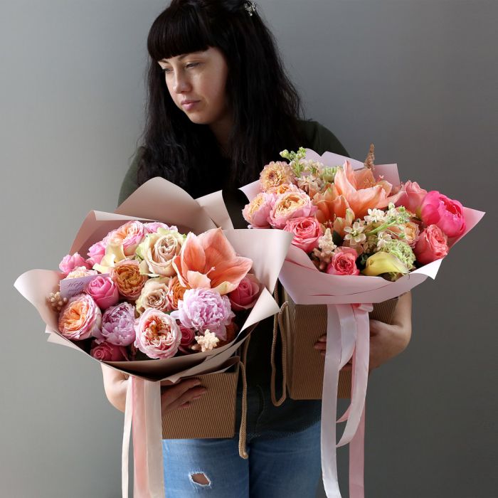 Букет "Персиковое суфле" ― Amourflowers