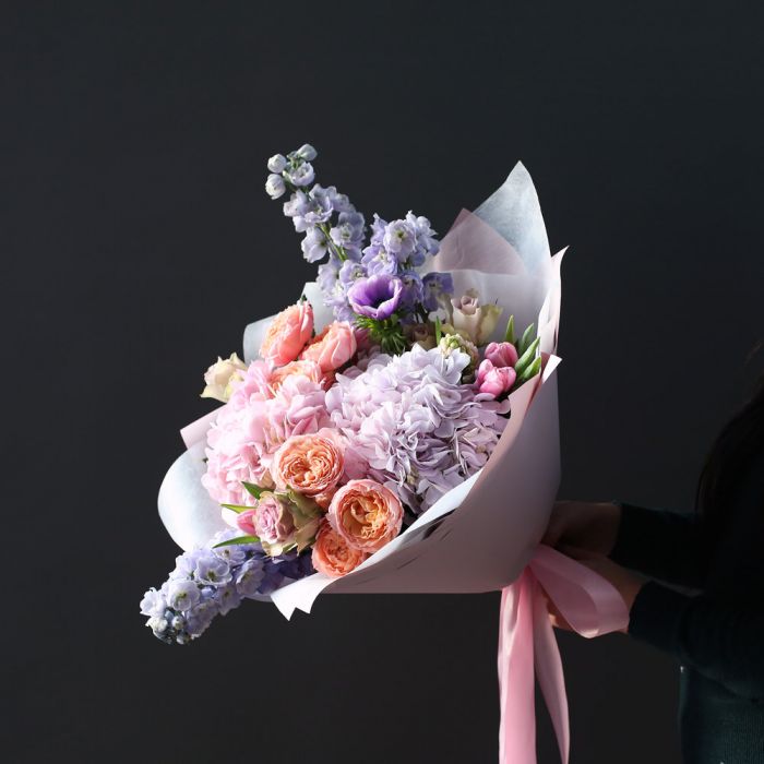 Персиково-сиреневый букет. ― Amourflowers